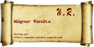 Wágner Renáta névjegykártya