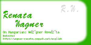 renata wagner business card